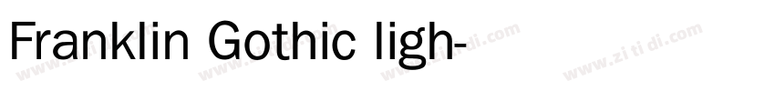 Franklin Gothic ligh字体转换